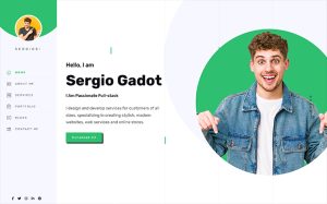 Hero image of Sergio website template